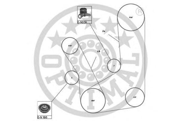 Комплект ремня ГРМ SK1240 OPTIMAL