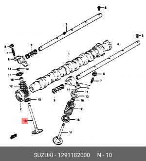 Впускной клапан 12911-82000 SUZUKI