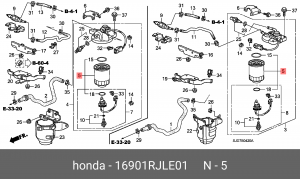 Топливный фильтр 16901RJLE01 HONDA