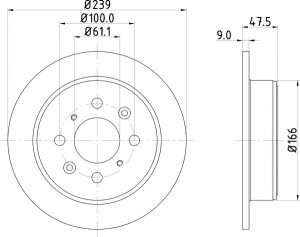 Тормозной диск MDC846 MINTEX