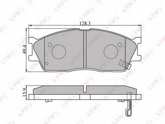 Колодки тормозные дисковые BD-4403 LYNXAUTO