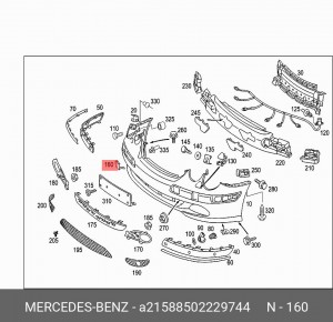 Деталь A 215 885 02 22 9744 MERCEDES BENZ
