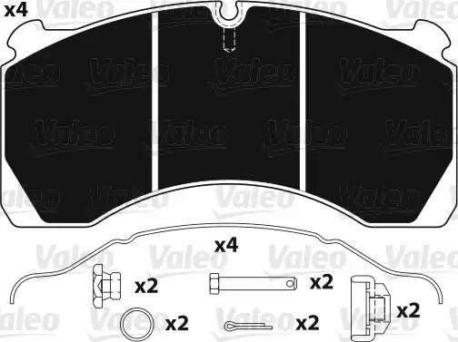 Колодки тормозные дисковые 882222 VALEO PHC
