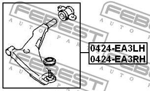 Рычаг подвески 0424-EA3RH FEBEST