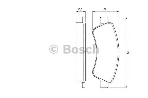 Колодки тормозные дисковые 0986424571 BOSCH