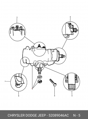 Рулевой механизм 52089 046AC CHRYSLER