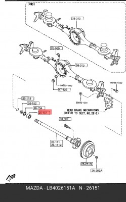 Комплект подшипника ступицы колеса LB4026151A MAZDA