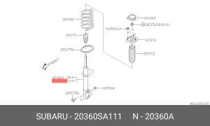 Амортизатор подвески 20360SA111 SUBARU