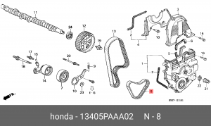 Ремень ГРМ 13405-PAA-A02 HONDA