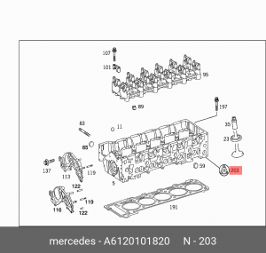 Прокладки ГБЦ (комплект) A 612 010 18 20 MERCEDES BENZ