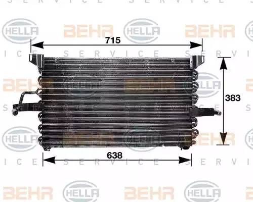 Конденсатор, кондиционер 8FC351035331 HELLA