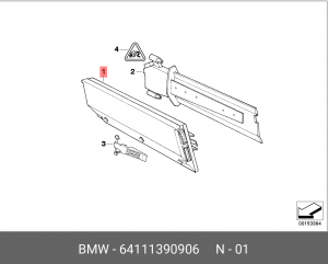 Блок управления, кондиционер 64111390906 BMW