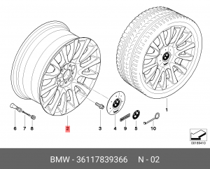 Диск колеса 36 11 7 839 366 BMW