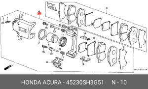 Тормозной суппорт 45230SH3G51 HONDA