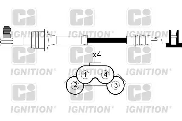 Ккомплект проводов зажигания XC878 QUINTON HAZELL