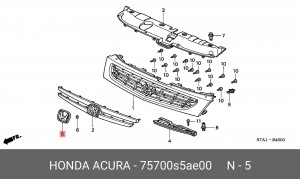 Эмблема 75700S5AE00 HONDA