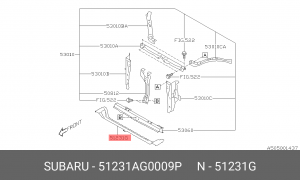 Суппорт тормозной (ремкомплект) 51231AG0009P SUBARU