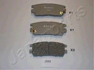 Комплект экономичных тормозных колодок PP599P JAPAN PARTS GROUP