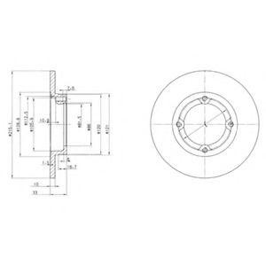 Тормозной диск BG2400 DELPHI