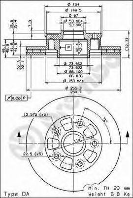 Тормозной диск 09.6851.20 BREMBO