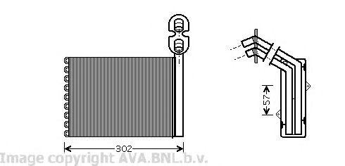Теплообменник, отопление салона VW6202 AVA