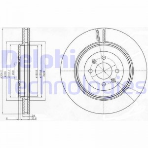 Тормозной диск BG3854 DELPHI
