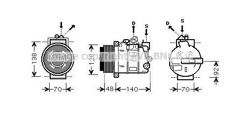 Компрессор, кондиционер MSK393 AVA