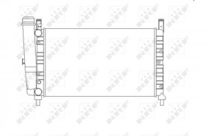 Радиатор, охлаждение двигател 54701 NRF