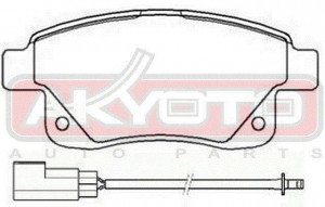 Колодки тормозные дисковые AKD-0046 AKYOTO