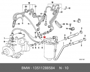 Болт 13 51 1 288 584 BMW
