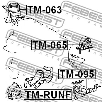 Подушка двигателя TM-095 FEBEST