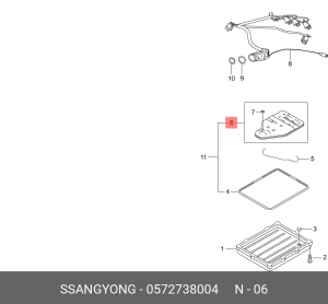 Фильтр масляный АКПП 0572738004 SSANG YONG