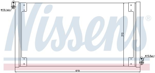 Конденсатор, кондиционер 940025 NISSENS