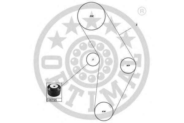 Комплект ремня ГРМ SK-1412 OPTIMAL