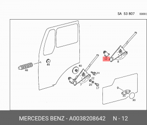 Электродвигатель, стеклоподъемник A0038208642 MERCEDES BENZ