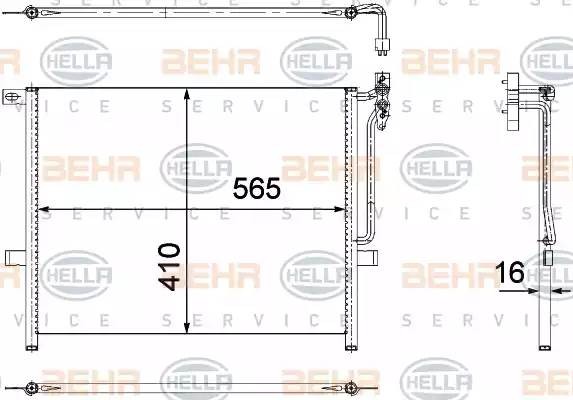 Конденсатор, кондиционер 8FC 351 304-511 HELLA
