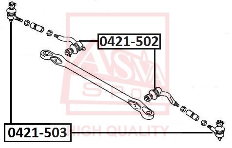 Наконечник рулевой тяги 0421-503 ASVA