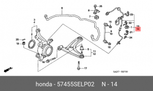Датчик ABS 57455-SEL-P02 HONDA