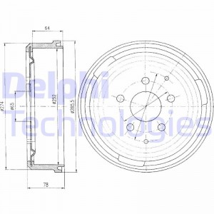 Тормозной барабан BF184 DELPHI