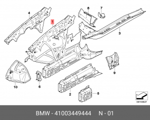 Ниша колесная 41 00 3 449 444 BMW