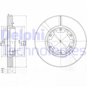 Тормозной диск BG3817 DELPHI