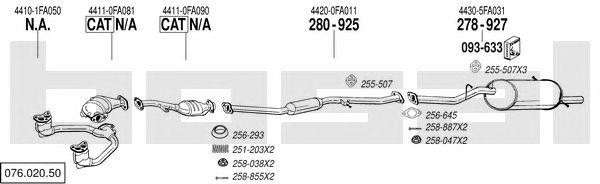Система выпуска ОГ 07602050 BOSAL