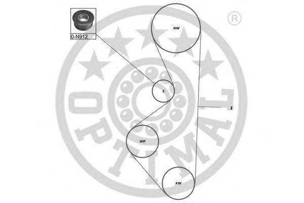Комплект ремня ГРМ SK-1185 OPTIMAL