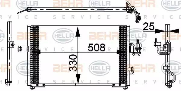 Конденсатор, кондиционер 8FC 351 037-271 HELLA