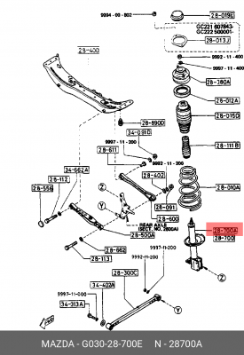 Амортизатор подвески G030-28-700E MAZDA