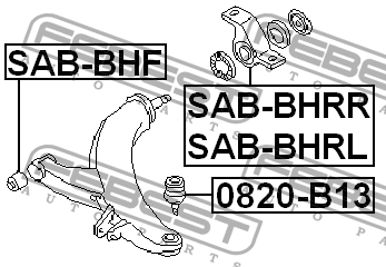 Сайлентблок рычага подвески SAB-BHF FEBEST