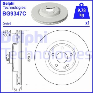 Комплект подшипника ступицы колеса BK1078 DELPHI