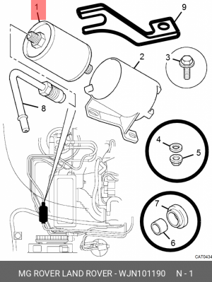 Топливный фильтр WJN101190 MG ROVER LAND ROVER