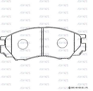 Колодки тормозные дисковые D1N042 ADVICS