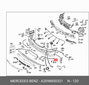 Деталь A 209 885 03 21 MERCEDES BENZ